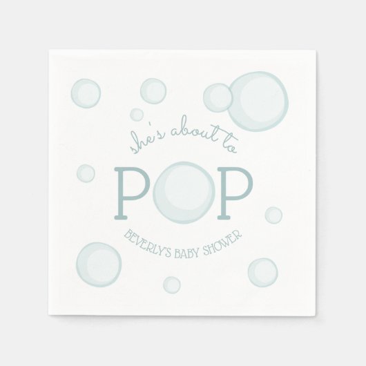 Über den Pop Bubbles Baby Dusche Serviette (Vorderseite)