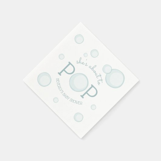 Über den Pop Bubbles Baby Dusche Serviette (Ecke)