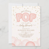 Über den Pop Pink Balloons Einladung (Vorderseite)
