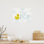 Über den Pop Rubber Duck Bubble Baby Shoster Poster (Küche)