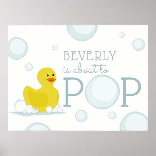 Über den Pop Rubber Duck Bubble Baby Shoster Poster (Vorne)