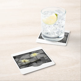 Über den Rahmen hinaus blühen Rechteckiger Pappuntersetzer