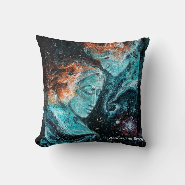 Über den Raum hinweg Kissen (Vorderseite)