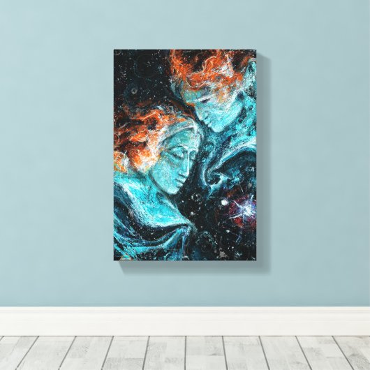 Über den Raum hinweg Leinwanddruck (Insitu (Holzboden))