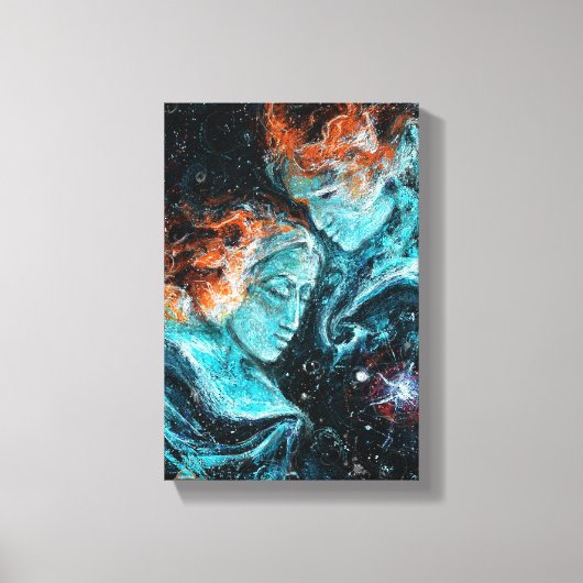 Über den Raum hinweg Leinwanddruck (Vorderseite)