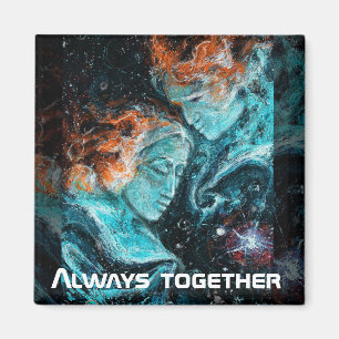 Über den Raum hinweg Magnet