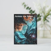 Über den Raum hinweg Postkarte (Stehend Vorderseite)