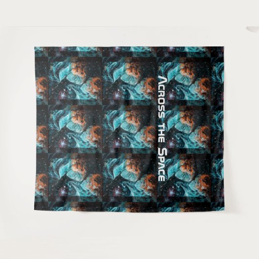 Über den Raum hinweg Wandteppich (Vorderseite (Horizontal))