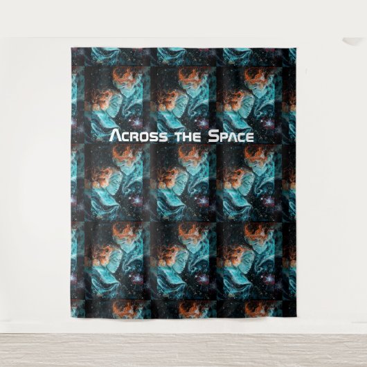 Über den Raum hinweg Wandteppich (Vorderseite)