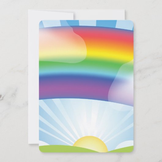 Über den Regenbogen Einladung (Rückseite)