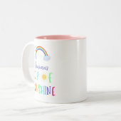 über den Regenbogen für dich! Zweifarbige Tasse (Vorderseite Links)