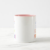 über den Regenbogen für dich! Zweifarbige Tasse (Mittel)