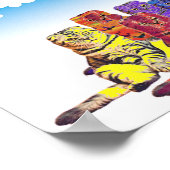 Über den Regenbogen Katzen Poster (Ecke)