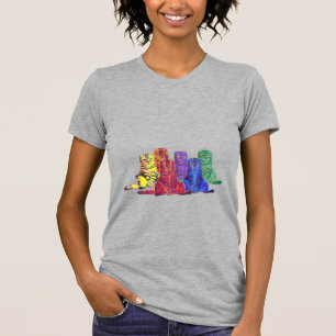 Über den Regenbogen Katzen    T-Shirt