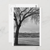 Über den See in Schwarz und Weiß Postkarte (Vorne/Hinten)