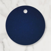 Über den Sternen rosa Babydusche Geschenkanhänger (Rückseite)