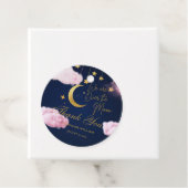 Über den Sternen rosa Babydusche Geschenkanhänger (Beispiel)