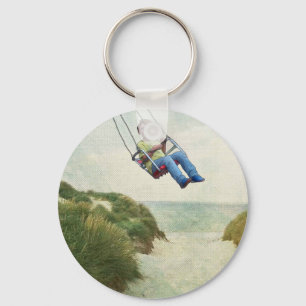 Über den Strand fliegen Schlüsselanhänger
