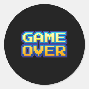 Über den Vintagen Retro-Videospiel-Arcade-80er der Runder Aufkleber