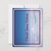 "Über den Wolken" - Abschluss "Rote Cap" Einladung (Rückseite)