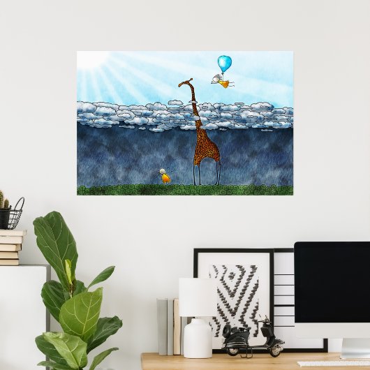 Über den Wolken Poster (Heimbüro)