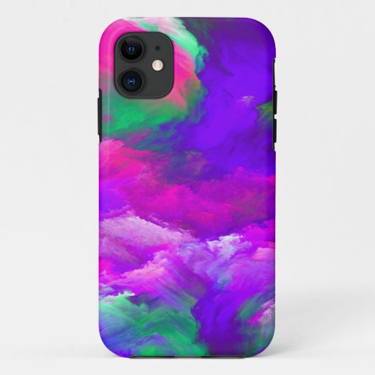 Über den Wolken rosa Lila Abstrakte Kunst Case-Mate iPhone Hülle (Rückseite)