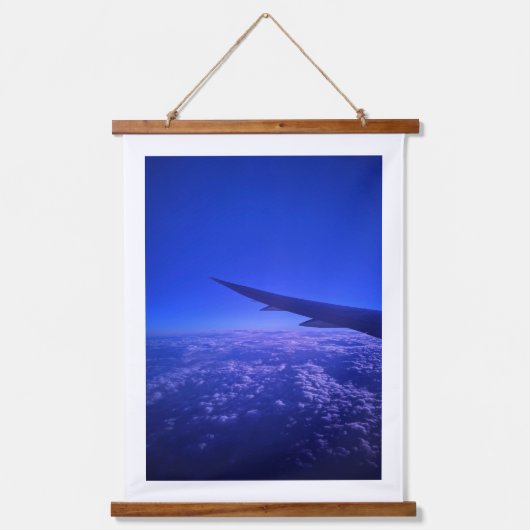 Über den Wolken Wandteppich Mit Holzrahmen (Vorderseite)