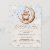 Über der Blauen Bärenjunge Dusche Einladung (Vorne/Hinten)