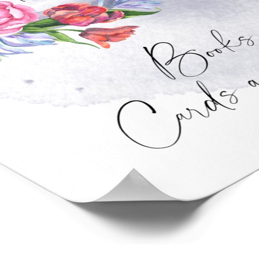 Über der Blume Babyduschbücher, Karten Poster (Ecke)