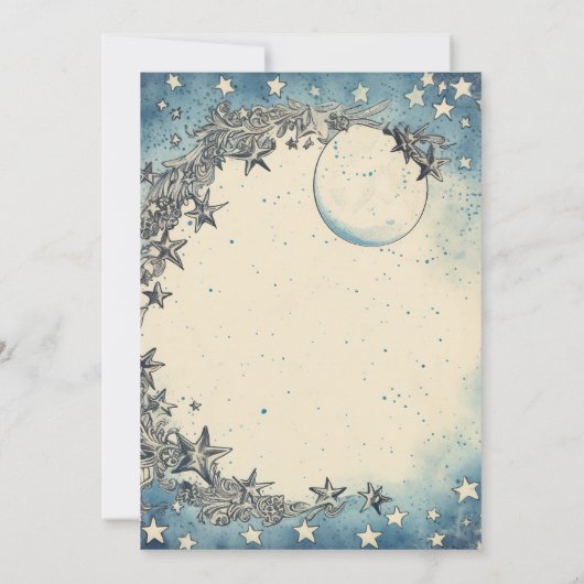 Über der Dreamy Baby Dusche Einladung (Rückseite)