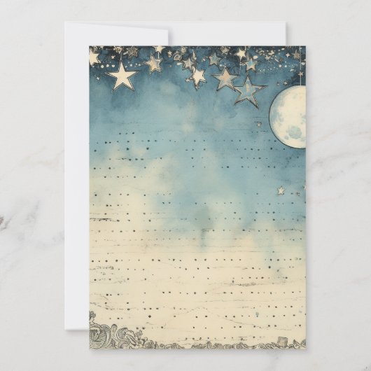 Über der Dreamy-Baby-Dusche Einladung (Rückseite)