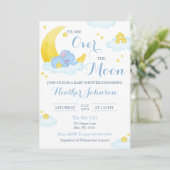 Über der Elefantendusche des Mondes Einladung (Stehend Vorderseite)