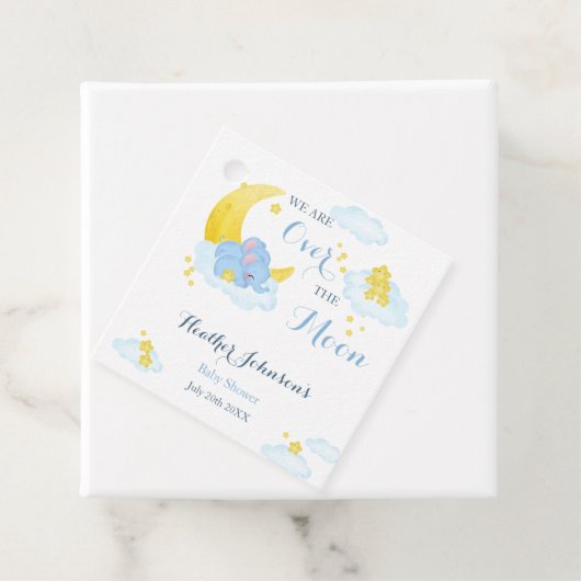 Über der Elefantendusche des Mondes Geschenkanhänger (Beispiel)