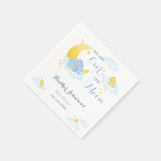 Über der Elefantendusche des Mondes Serviette (Ecke)