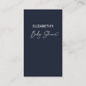 Über der Galaxie Babydusche Windelpreisraffinerie Begleitkarte (Rückseite)