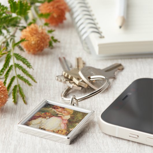 Über der Garten-Wand Schlüsselanhänger (Seite)