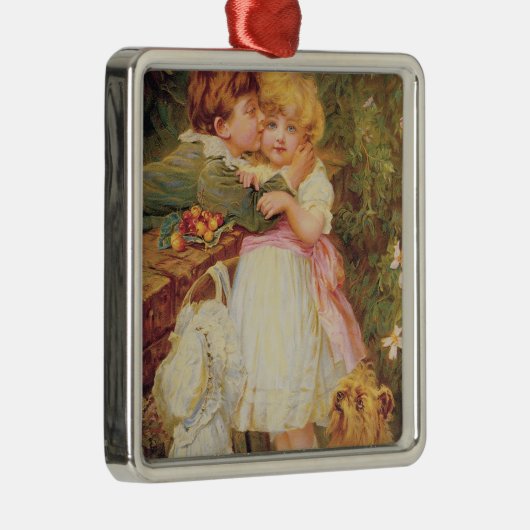 Über der Gartenmauer Silbernes Ornament (Rechts)