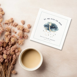 Über der Gold Stars Baby Dusche Serviette