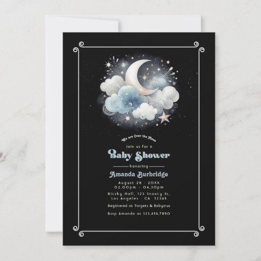Über der Himmelsdusche des Mondes Einladung (Vorderseite)