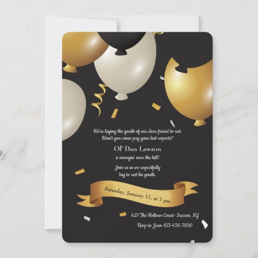 Über der Hügel-Geburtstags-Einladung Einladung (Vorderseite)