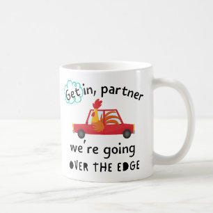 Über der Kante Kaffeetasse
