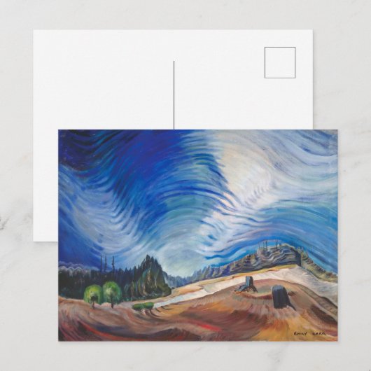 Über der Kiesgrube | Emily Carr | Postkarte (Vorne/Hinten)