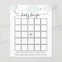 Über der Mond Baby Bingo Spielkarte