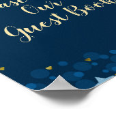 Über der Mond Baby Dusche Bitte unterschreiben Sie Poster (Ecke)