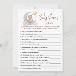 Über der Mond Baby Shower Jokes Game Card Einladung
