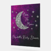 Über der Mond Babydusche Acrylschild (Winkel)