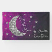 Über der Mond Babydusche Banner (Horizontal)