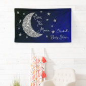 Über der Mond Babydusche Banner (Insitu)