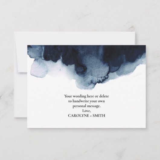 Über der Mond Babydusche Danke Karte (Rückseite)