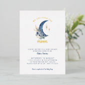 Über der Mond-Babydusche Einladung (Stehend vorne)